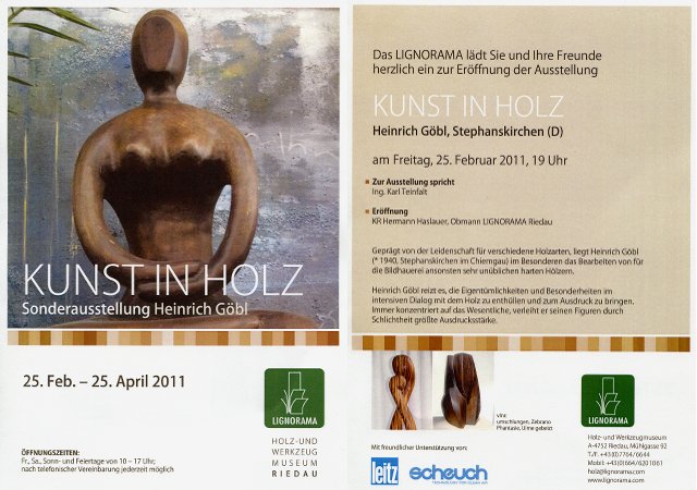 KUNST IN HOLZ – Sonderausstellung Heinrich Göbl