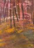 Bunter Wald II, 50 x 70 cm